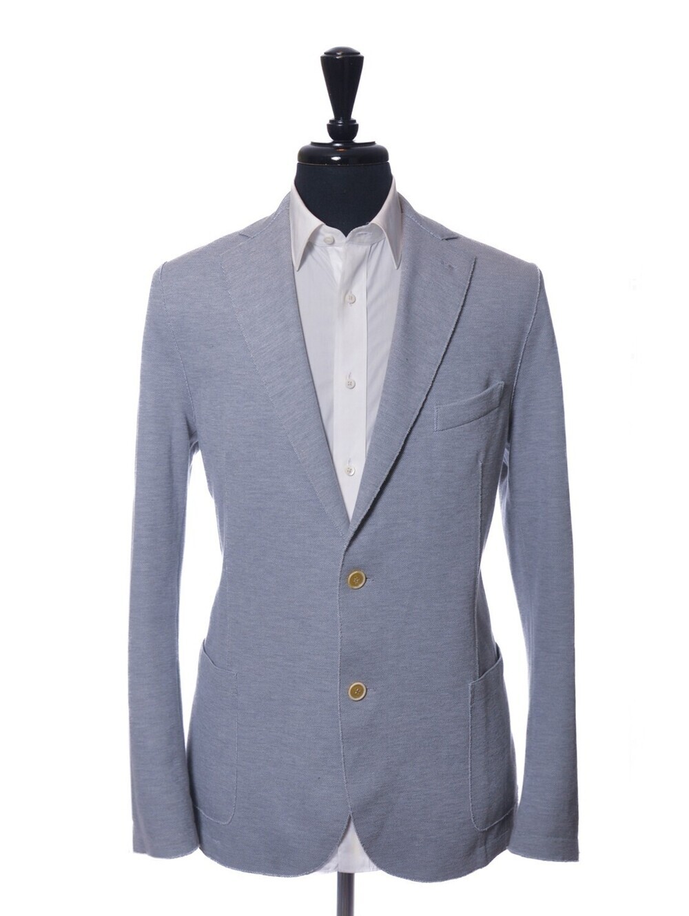 Eleventy Grey Cotton Blend Reverse Seam Blazer 44R 38700